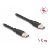 Cable USB DeLOCK USB 2.0 0,5 m USB-C negro 81237