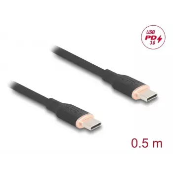 Cable USB DeLOCK USB 2.0 0,5 m USB-C negro 81237