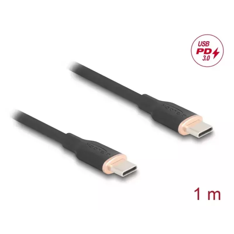 Cable USB DeLOCK USB 2.0 1 m USB C negro 81238