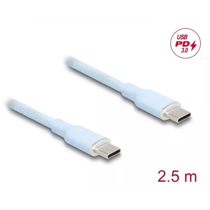 Cable USB DeLOCK USB 2.0 2,5 m USB C azul 81235