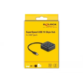 Hub DeLOCK USB 3.2 Gen 2 USB Type-C 4 x USB Type-A 10 Gbps