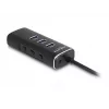 DeLOCK Hub USB de 3 puertos 10 Gbps con lector de tarjetas SD Micro SD Type-C cable de 60 cm