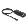 DeLOCK Hub USB de 3 puertos 10 Gbps con lector de tarjetas SD Micro SD Type-C cable de 60 cm