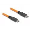DeLOCK Cable USB Type-C conector macho a conector macho USB Type-C 1 m 5 Gbit/s naranja