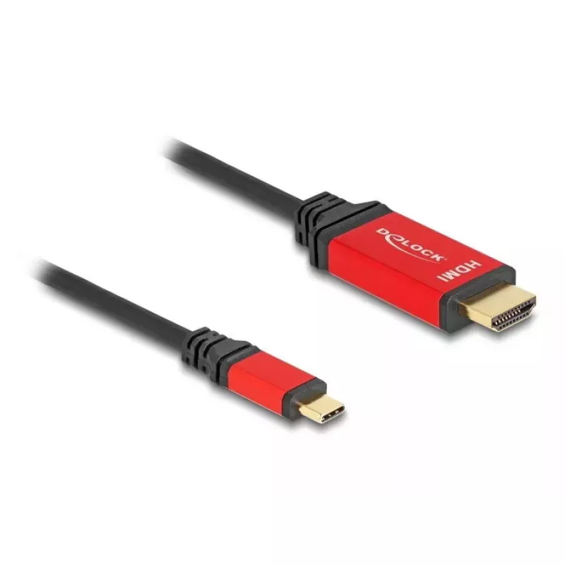 DeLOCK Cable USB Type-C a HDMI DP Alt Mode 8K 60 Hz HDR 1 m rojo