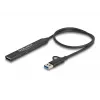 DeLOCK Hub USB de 4 puertos fino USB Type-C USB Type-A 5 Gbps negro