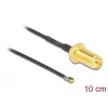 DeLOCK 12654 Cable coaxial 0,1 m RP-SMA MHF 4L LK negro
