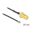 DeLOCK 12656 Cable coaxial 0,2 m RP-SMA MHF 4L LK negro