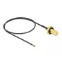 DeLOCK 12659 Cable coaxial 0,35 m RP-SMA MHF 4L LK negro