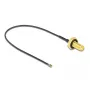 DeLOCK 12663 Cable coaxial 0,2 m SMA MHF 4L LK negro