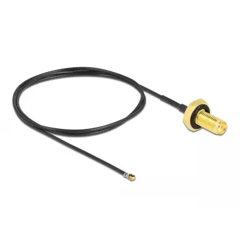DeLOCK 12667 Cable coaxial 0,5 m SMA MHF 4L LK negro