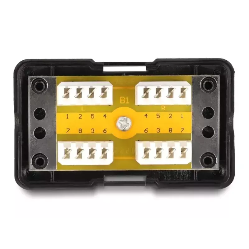 DeLOCK Toma de red LSA Cat.6 negra metal plástico 41mm 69mm 26mm