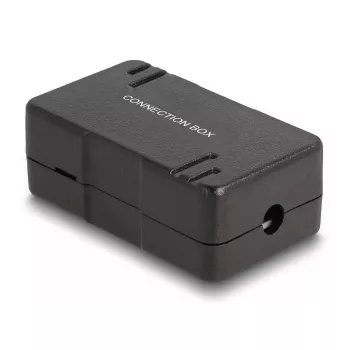 DeLOCK Toma de red LSA Cat.6 negra metal plástico 41mm 69mm 26mm