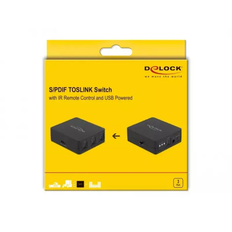 Conmutador S/PDIF TOSLINK DeLOCK 63395