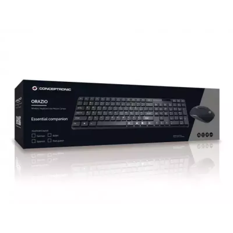 Conjunto inalámbrico de teclado y ratón Conceptronic Orazio ORAZIO01ES