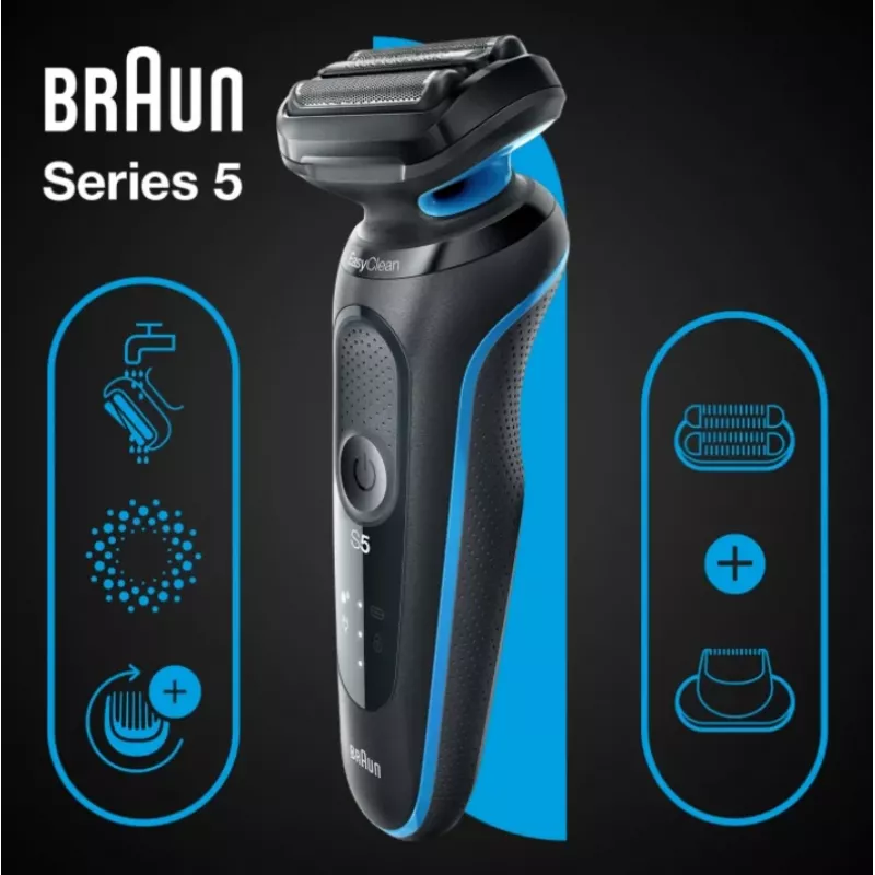 Braun Series 5 51-B1820s Afeitadora de lámina negra, azul