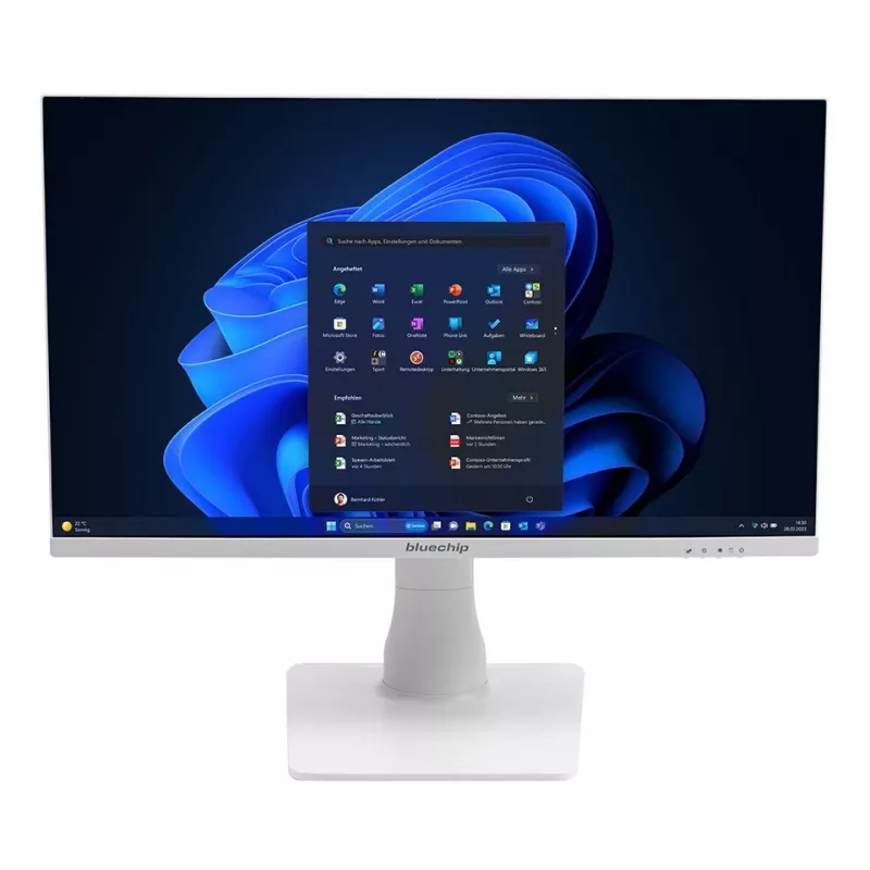 bluechip BUSINESSline AIO2350 *white* Intel® Core™ i5 Procesador 14400 / hasta 4.70 GHz, Windows 11 Pro, 23,8 inch LED IPS, 16 GB DDR4, 500 GB NVMe SSD, Intel® Wi-Fi 6 AX201, Bluetooth 5, Gigabit Ethernet, Intel® UHD Gráficos