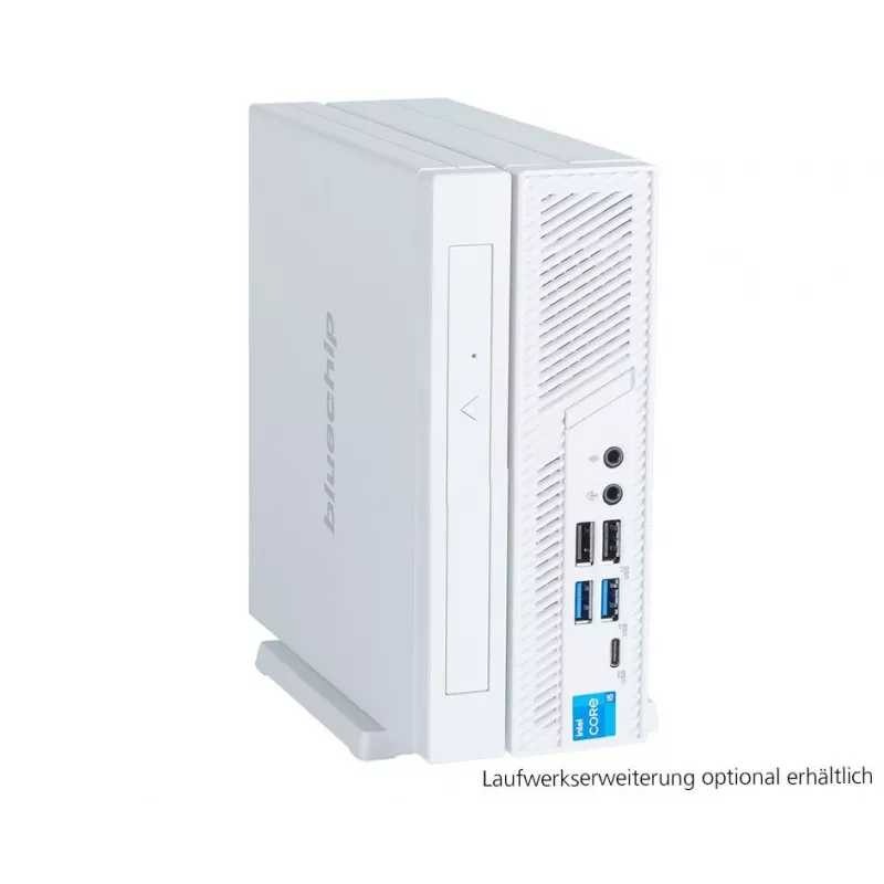 bluechip BUSINESSline S3137 *white* Intel® Core™ i3 Procesador 14100 / hasta 4,70 GHz, Windows 11 Pro, Intel® B760, 8 GB DDR5, 500 GB NVMe SSD, Intel® Wi-Fi 6E AX211, Bluetooth 5.3, Gigabit Ethernet, Intel® UHD Gráficos