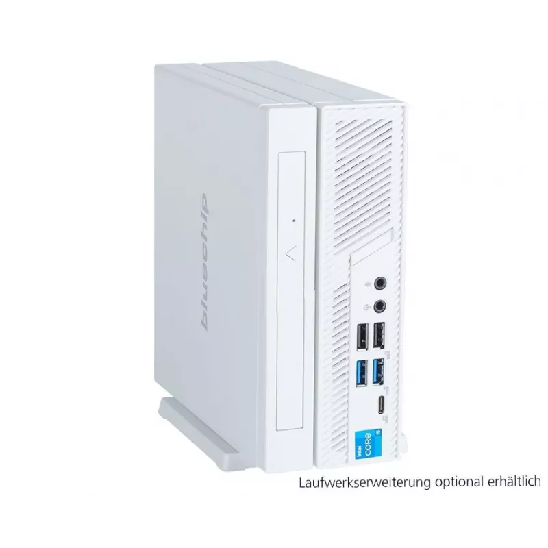bluechip BUSINESSline S3159 *white* Intel® Core™ i5 Procesador 14400 / hasta 4.70 GHz, Windows 11 Pro, Intel® B760, 8 GB DDR5, 500 GB NVMe SSD, Intel® Wi-Fi 6E AX211, Bluetooth 5.3, Gigabit Ethernet, Intel® UHD Gráficos