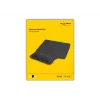 DeLOCK alfombrilla de ratón ergonómica con reposamuñecas de gel para zurdos negra