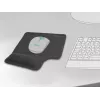 DeLOCK alfombrilla de ratón ergonómica con reposamuñecas de gel para zurdos negra