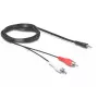 Cable de audio DeLOCK 84277 10m 3,5mm 2 x RCA negro