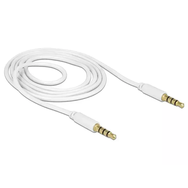Cable de audio DeLOCK 83440 1m 3,5 mm blanco