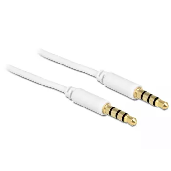 Cable de audio DeLOCK 83440 1m 3,5 mm blanco