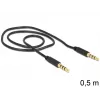 Cable de audio DeLOCK 3,5 mm – 3,5 mm 0,5 m negro