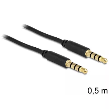 Cable de audio DeLOCK 3,5 mm – 3,5 mm 0,5 m negro