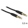 Cable de audio DeLOCK 3,5 mm – 3,5 mm 0,5 m negro