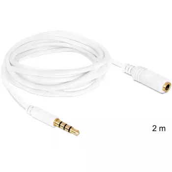 Cable de audio DeLOCK 3,5 mm 2 m blanco