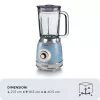 Ariete 583, Batidora vintage con jarra de cristal de 1,5 litros, 4 cuchillas de acero inoxidable, 4 velocidades + Pulse, 1000 vatios, azul