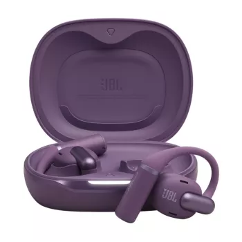 Auriculares JBL Sense Pro TWS Bluetooth con gancho intraurales 20–40000 Hz base de carga USB-C lila