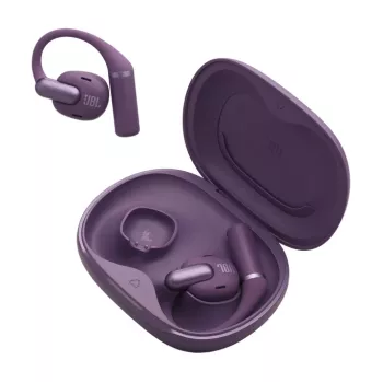 Auriculares JBL Sense Pro TWS Bluetooth con gancho intraurales 20–40000 Hz base de carga USB-C lila