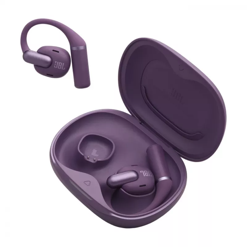 Auriculares JBL Sense Pro TWS Bluetooth con gancho intraurales 20–40000 Hz base de carga USB-C lila