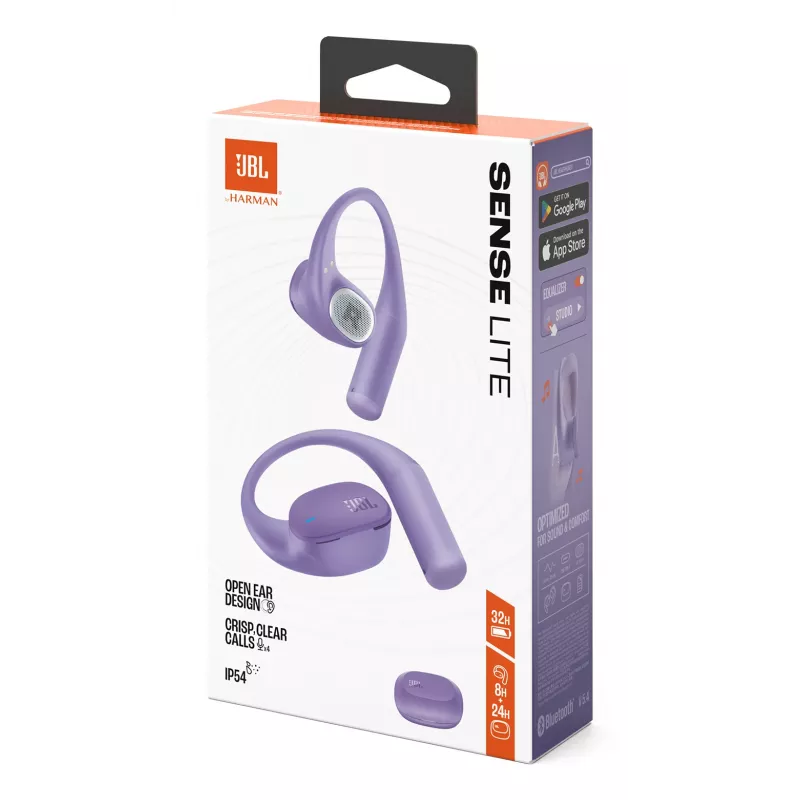 Auriculares JBL Sense Lite inalámbricos con gancho música Bluetooth lila