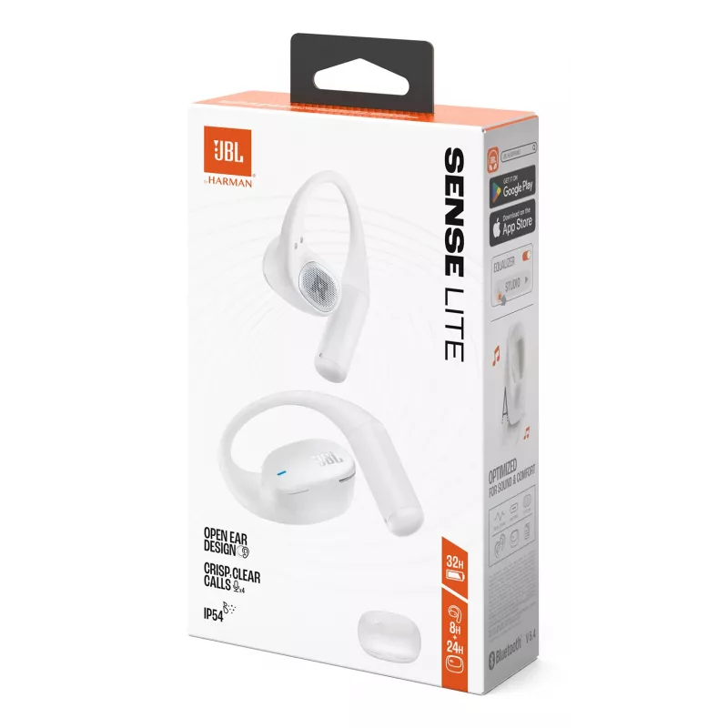 Auriculares JBL Sense Lite — auriculares Bluetooth inalámbricos con gancho, intraurales, 20–20000 Hz, 83,5 g, blanco
