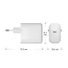 Cargador de pared USB-C 45W d bramante re-charge Pro — interior, 110–240V, blanco