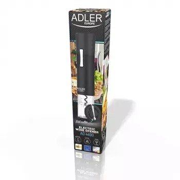 Abridor de botellas Adler AD 4490 negro plata transparente