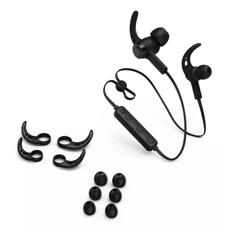 Hama Freedom Run III auricular inalámbrico con gancho, intraural deportivo Bluetooth negro