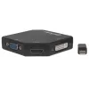 Manhattan cable adaptador Mini DisplayPort 1.2 a HDMI, DVI y VGA (3 en 1), 25 cm, negro, conector macho a conector hembra, pasivo, HDMI 4K@30Hz, VGA y DVI 1080p@60Hz, equivalente a MDP2VGDVHD, compatible con DVI-D, tres años de garantía, blister