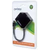 Manhattan cable adaptador Mini DisplayPort 1.2 a HDMI, DVI y VGA (3 en 1), 25 cm, negro, conector macho a conector hembra, pasivo, HDMI 4K@30Hz, VGA y DVI 1080p@60Hz, equivalente a MDP2VGDVHD, compatible con DVI-D, tres años de garantía, blister