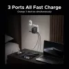 UGREEN S550 adaptador de viaje universal 65W, 2x USB-C + USB-A, 55001
