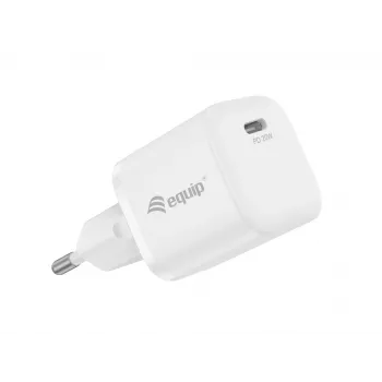 Equip cargador USB-C PD de 1 puerto 20W para interior AC blanco 100-240V