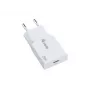 Cargador de pared EQUIP 1 puerto 20W GaN USB-C PD — entrada 100–240V, salida máx. 12V, blanco