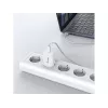 Cargador de pared EQUIP 1 puerto 20W GaN USB-C PD — entrada 100–240V, salida máx. 12V, blanco