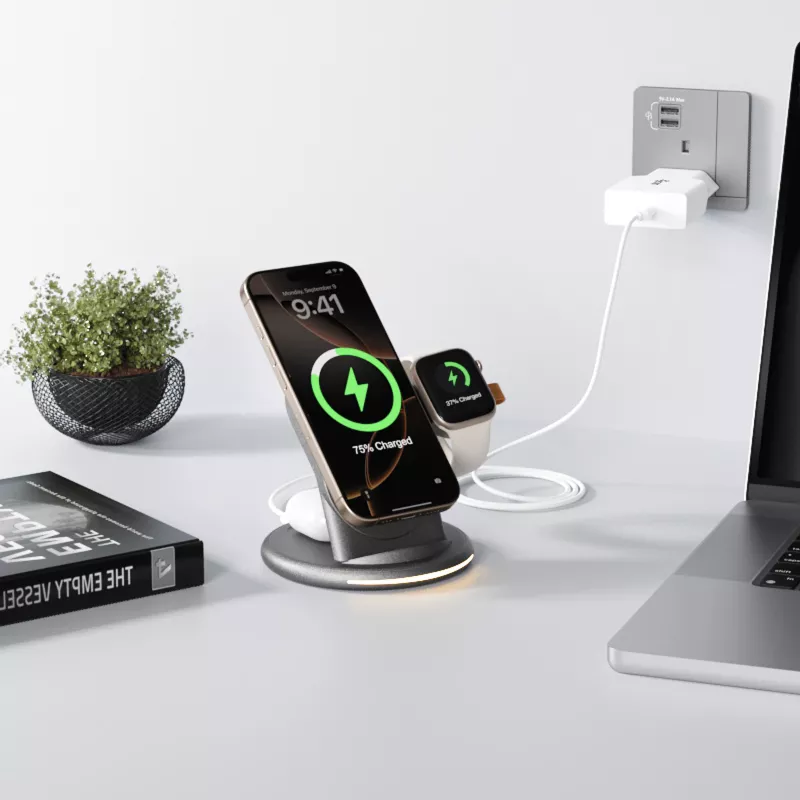 Cargador de pared EQUIP 1 puerto 20W GaN USB-C PD — entrada 100–240V, salida máx. 12V, blanco