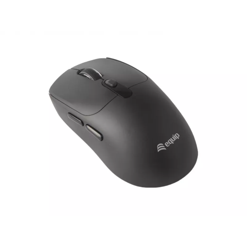 Ratón inalámbrico EQUIP ambidiestro de 6 botones dual mode, óptico 1600 DPI, RF + Bluetooth, negro