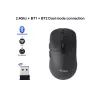 Ratón inalámbrico EQUIP ambidiestro de 6 botones dual mode, óptico 1600 DPI, RF + Bluetooth, negro
